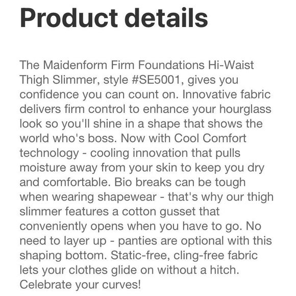 NWT Maidenform Shape wear - Picture 5 of 5